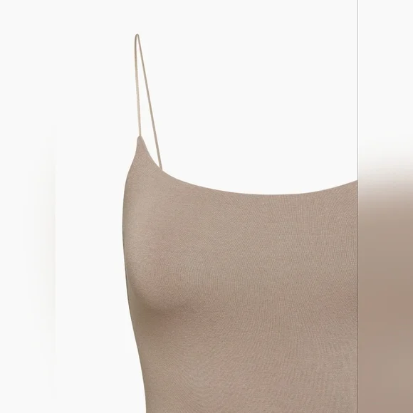 🌞ARITZIA Wilfred Free Tiny Dress Mini Bodycon Stretch Jersey Yellow Size S - Picture 8 of 12